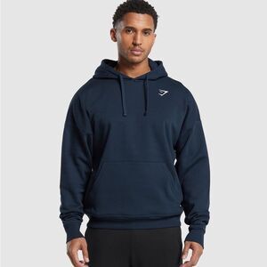 GYMSHARK CREST OVERSIZED HOODIE NAVY SIZE Medium NWT in‎ packaging